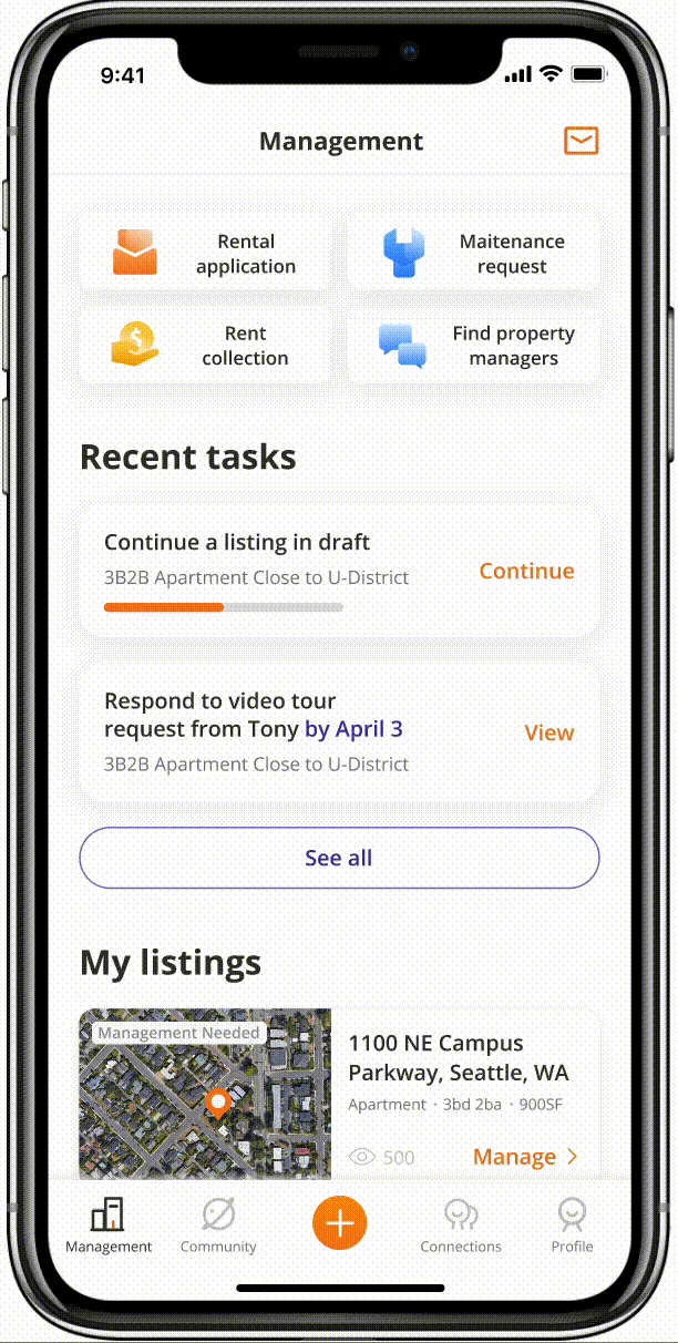 Demo of reviewing a property manager’s profile and qualifications