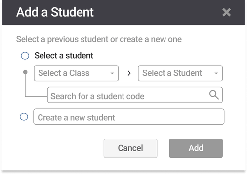 Before: entering a single student identifier